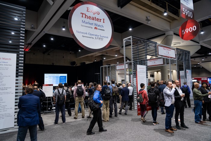 OFC Exhibit Hall Attendees at Theater Session