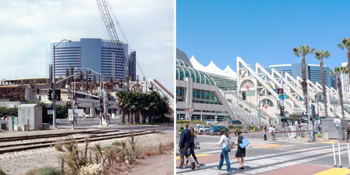 Then and now pictures of San Diego Convention Center