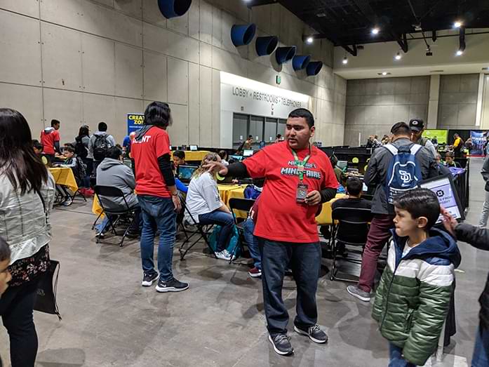 Local students work as volunteers at Minefaire