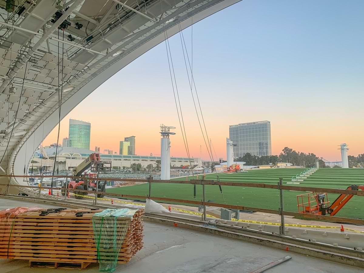 View from The Shell’s stage to the turf lawn 