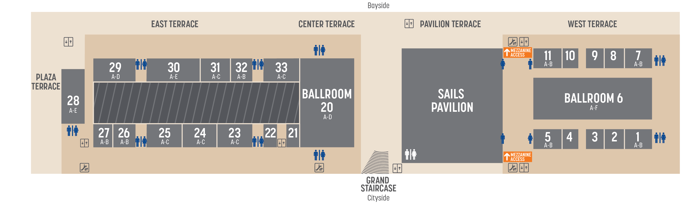 San Diego Convention Center Building Map – Ground Level