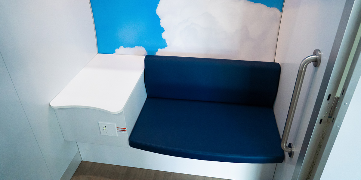Mamava lactation pods provide privacy and comfort to convention attendees.